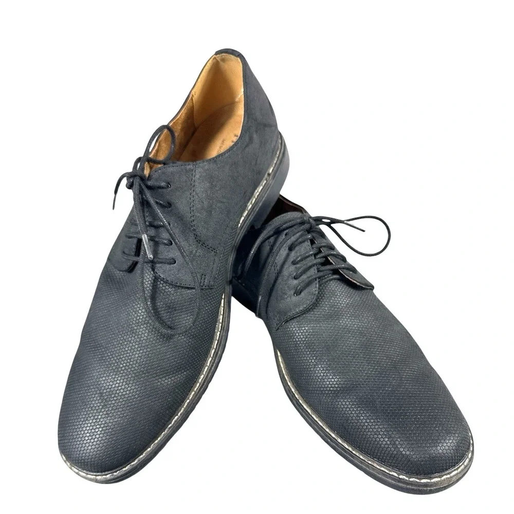 Freeman Milton Men's Black Derby Dress Shoes – Foam Insole, Size 11M‎